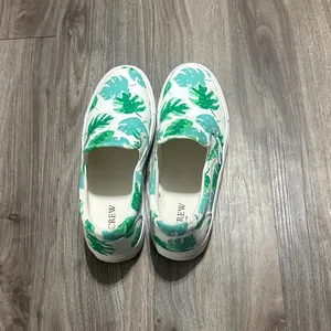 J. Crew White and Green Women's Sneakers thumbnail 6