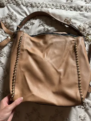 Steve Madden Bag Leather Tan Steven Shoulder Tote Brown Large thumbnail 8