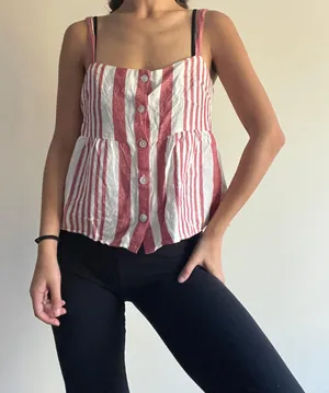 Rails Red Striped Tank Top thumbnail 1