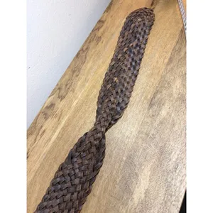 Gap Boho Metallic Silver Braided Leather Belt Wide Woven Twisted Womens Medium thumbnail 8