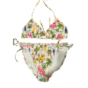Old Navy Textured Triangle String Bikini Set Top‎ M Bottom S New Swim thumbnail 2