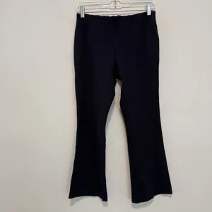 Ann Mashburn‎ Faye Flare Cropped Pant in Navy Ponte Knit Size Small thumbnail 4