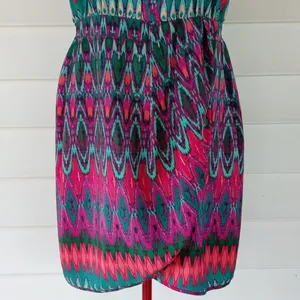 Charlie Jade Colorful Tulip Dress Sz L thumbnail 3