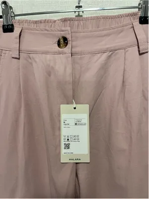NWT Halara Dusty Pink High Waist Elastic Cotton Tapered Leg Jogger Style Pants thumbnail 2