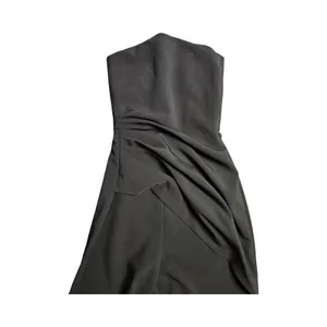 House of CB Leonida‎ Black Strapless Jumpsuit Size: S thumbnail 3