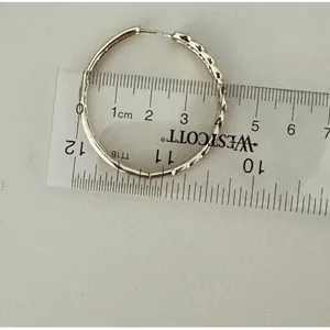 14K Gold Plated Women's Earring Hoop Round‎ thumbnail 5