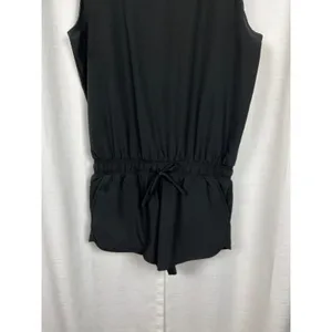 Albion Fit Black Ruffle Sleeve Active Lounge Romper Sz.M thumbnail 7