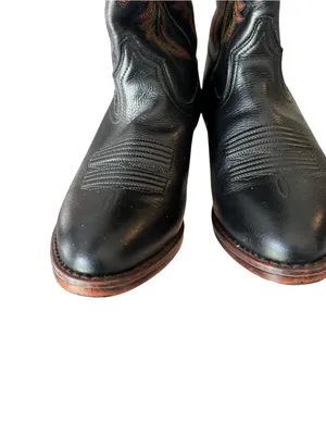 Ariat - Heritage Elastic Calf Black Leather Western Boots Size 6.5B thumbnail 4