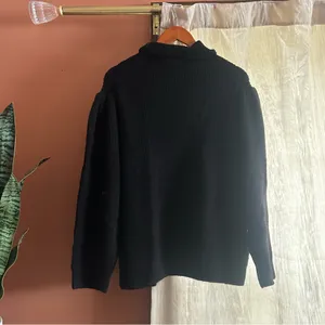 J.‎ Crew Wool Alpaca Cropped Puff Sleeve Turtleneck Sweater Black NWT Size 2X thumbnail 5
