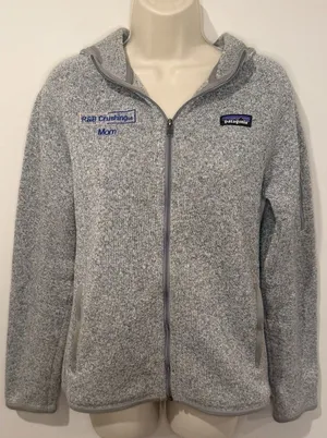 Patagonia Womens Better Sweater Full Zip Hooded Gray Jacket Embroidered Sz M EUC thumbnail 1