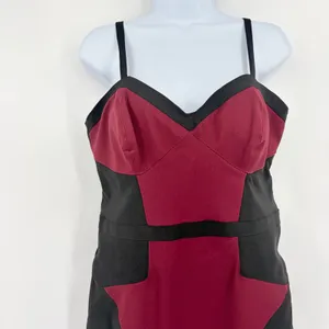 XOXO Corset Bustier Mini Dress 11/12 Y2K Dark Romantic Mob Wife Corset Burgundy thumbnail 3