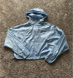 Alo Yoga Light Blue Hooded Windbreaker Jacket thumbnail 2