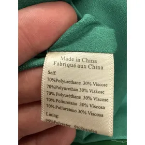 Porridge Anthropologie Women XS Mini Skirt Faux Leather Green Croc Embossed thumbnail 9