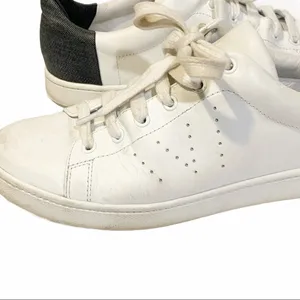 Vince Womens Size 7 White Leather‎ Varin Mixed Media Low Top Fashion Sneakers thumbnail 3
