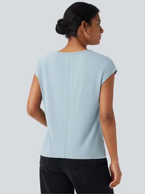 Halara Light Blue V Neck Tee XL Buttery Soft thumbnail 2