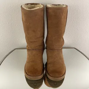 Australia Classic Tall II Chestnut Tan Suede Sheepskin Shearling Wool Boots thumbnail 7