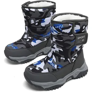 BRAND NEW ~ Camouflage Blue & Gray Camo Winter Snow Boots ~ Women's Size 8 thumbnail 2