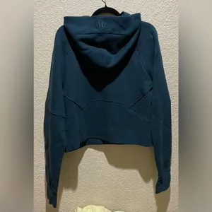 Lululemon NWT Scuba Oversized Half Zip Hoodie Indochine Blue Gold Size M/L thumbnail 10