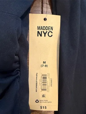 Madden NYC Black Long Sleeve One-Piece Bodysuit Size Medium NWT - C67-072 thumbnail 3