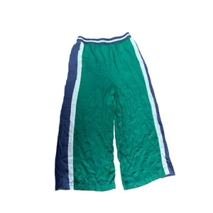 Farm Rio for Anthropologie Green Side Stripe Wide Leg Crop Pants Womens Size M thumbnail 2