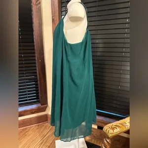 Ever Pretty Emerald Green One Shoulder Beaded Grecian Mini Dress Boho Resort thumbnail 7