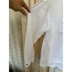 Rachel Zoe Women's 100% Linen Mother Of Pearl Button Down Collar Shirt L thumbnail 3