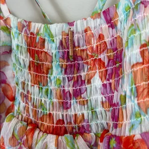 Misa‎ Los Angeles Halter Ruffle Midi Dress Floral Flowy Asymmetrical Size Small thumbnail 9