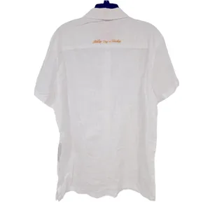 LUCKY WE LIVE HAWAII x GOLDFISH KISS WHITE COTTON SHORT SLEEVE BUTTON COVERUP ML thumbnail 7