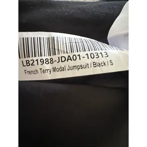 Quince Black Terry Modal Jumpsuit Wide Leg Keyhole Back Small thumbnail 9