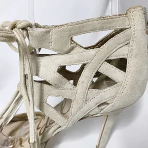 Sam Edelman Zavier Suede Lace-up Pumps Heels Shoes Bone Cream Women 6 thumbnail 7