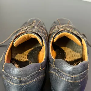 Born Leather Sneakers Womens 7.5 Black W31035 Contrast Stitch Low Top Lace Up thumbnail 7