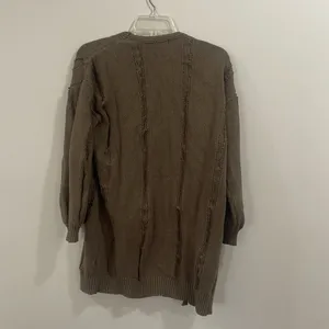 BKE Frayed Seam Cardigan Sweater Distressed open sweater XS thumbnail 9