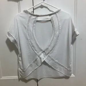 SHEIN white open back tshirt thumbnail 2