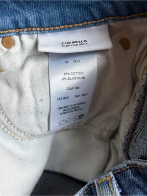 Joe’s Jeans Women’s Bella Two Tone Blue Navy Denim Mini Skirt High Rise Size 30 thumbnail 9