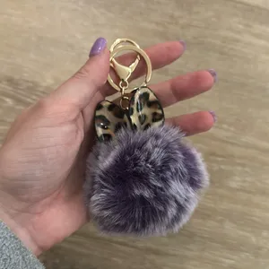 NWT cat ear purple keychain - about 3.5 inches thumbnail 2