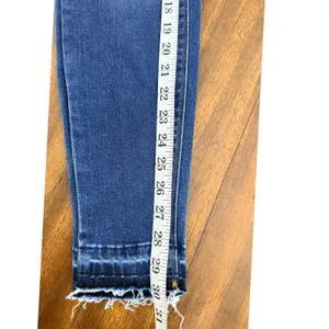Spanx Jean-ish Ankle Leggings Medium Indigo Distressed Raw‎ Hem Tall Large L/G thumbnail 12
