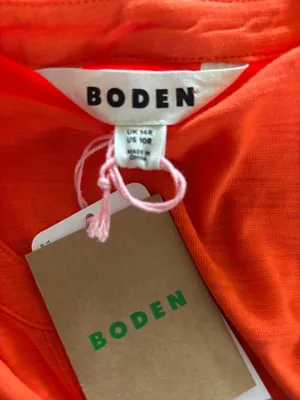 Boden Chloe Notch Jersey Midi Dress Sz 10 Dk Orange Sleeveless Date Night thumbnail 10