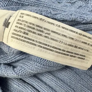 Hollister Cable Knit Sweater Tank Top Blue V-Neck Cropped Camisole XS Pastel thumbnail 6