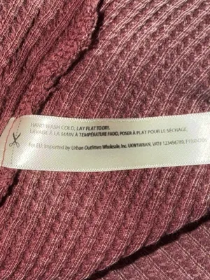Free People Tasha Thermal Top Pink Waffle Knit Puff Sleeve Size XS FP One Boho thumbnail 4