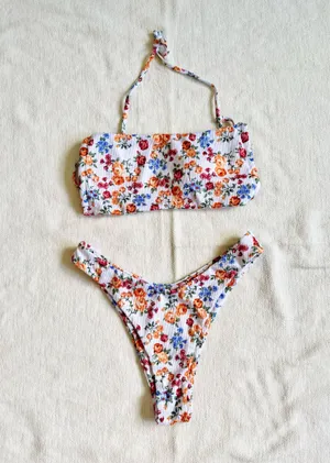 NWOT Cupshe backless stringy cute cheeky Floral Bikini Set vacation beach thumbnail 3