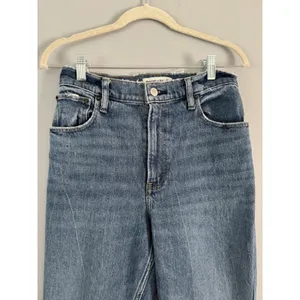 Abercrombie & Fitch Curve Love 70s Vintage Flare Ultra High Rise Jeans 27/4s thumbnail 3
