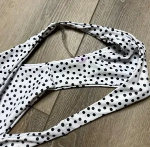 Polka Dot Ruffle High Cut Bikini Set thumbnail 4