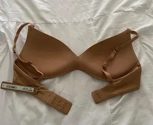 SKIMS wireless form push up plunge bra ochre thumbnail 7