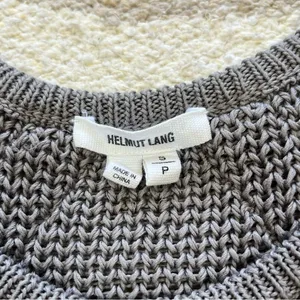 Helmut Lang Gray Plov Open Knit Fine Cord Pullover Sweater Small thumbnail 5