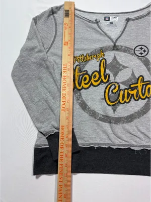 Pittsburgh Steelers Steel Curtain Grey Sweatshirt - Womens S thumbnail 3