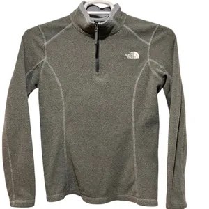 The North Face Womens Fleece 1/4 Zip Pullover Gray Long Sleeve Sweatshirt Size S thumbnail 1