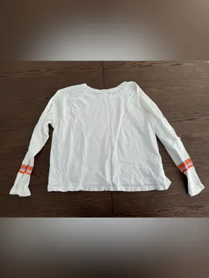 XiRENA White Long Sleeve Tee with Colorful Stripes thumbnail 3
