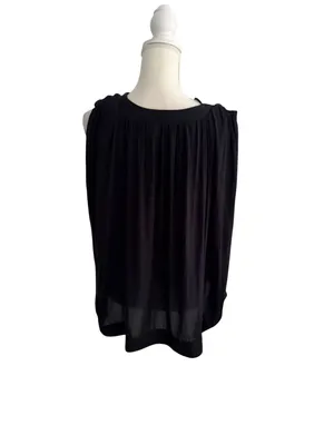 FREE PEOPLE Black Swing Linen Blend Tank Top Size Medium thumbnail 7