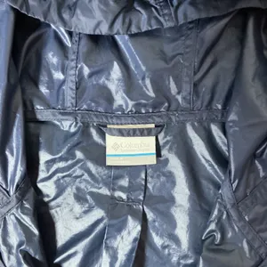 Columbia Windbreaker Jacket Womens Small Navy White Red Full Zip Hooded KL3010‎ thumbnail 5