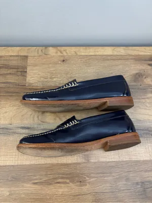 G.H. Bass & Co. Patent Leather Penny Loafers Navy Blue Women’s thumbnail 8